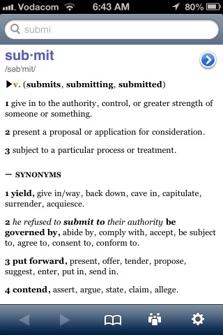 Definition of "submit"